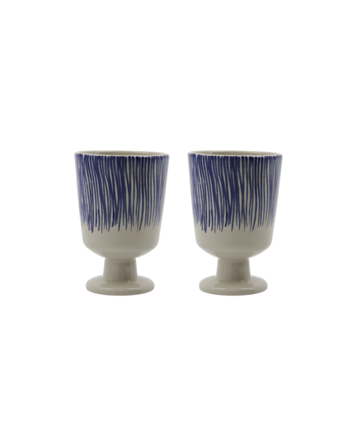 House Doctor Diva mokken gebroken wit/blauw set van 4 stuks - 5707644921894 House Doctor Diva mokken gebroken wit/blauw set van 4 stuks - 5707644921894