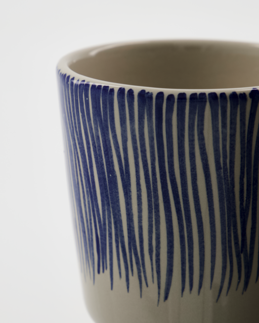 House Doctor Diva mugs off-white/blue set of 4 - 5707644921894 House Doctor Diva mugs off-white/blue set of 4 - 5707644921894