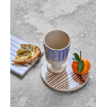 House Doctor Diva mugs off-white/blue set of 4 - 5707644921894 House Doctor Diva mugs off-white/blue set of 4 - 5707644921894