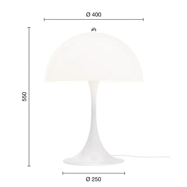 Louis Poulsen Panthella 400 tafellamp opaal - 5744167042 Louis Poulsen Panthella 400 tafellamp opaal - 5744167042