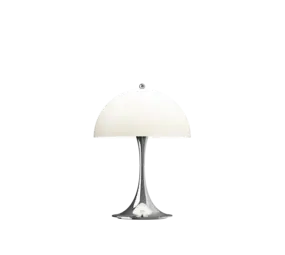 Louis Poulsen Panthella 250 tragbare Tischleuchte Chrom opalbeige Louis Poulsen Panthella 250 tragbare Tischleuchte Chrom opalbeige