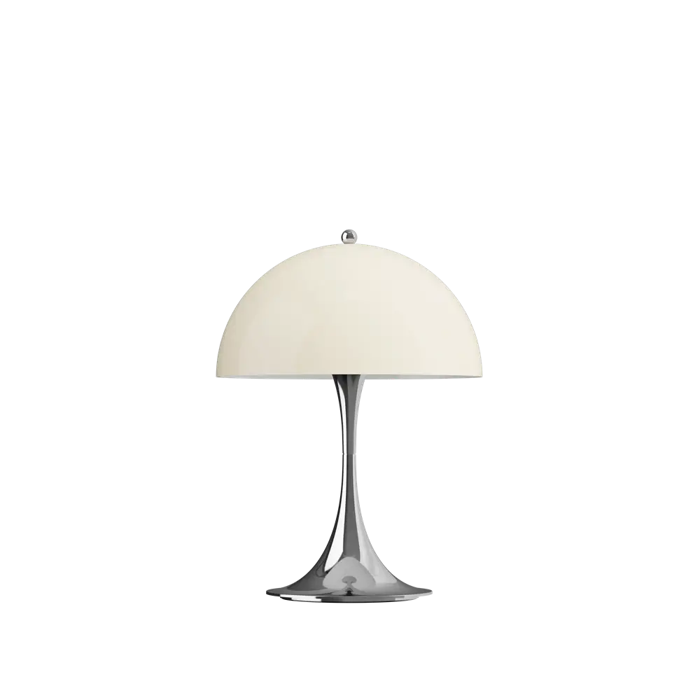 Louis Poulsen Lampada da tavolo portatile Panthella 250 cromo opalino beige - 5744172998 Louis Poulsen Lampada da tavolo portatile Panthella 250 cromo opalino beige - 5744172998
