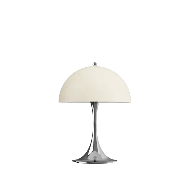 Louis Poulsen Lampada da tavolo portatile Panthella 250 cromo opalino beige - 5744172998 Louis Poulsen Lampada da tavolo portatile Panthella 250 cromo opalino beige - 5744172998