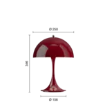 Louis Poulsen Panthella 250 bærbar bordlampe bordeaux - 5744173052 Louis Poulsen Panthella 250 bærbar bordlampe bordeaux - 5744173052
