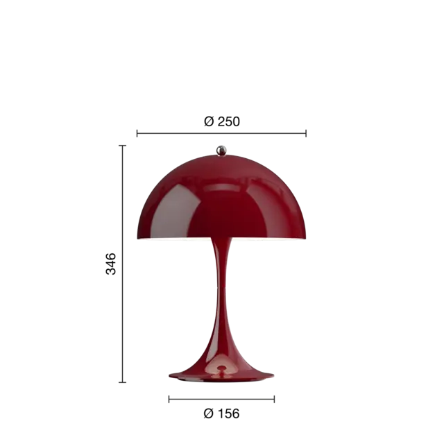 Louis Poulsen Panthella 250 bærbar bordlampe bordeaux - 5744173052 Louis Poulsen Panthella 250 bærbar bordlampe bordeaux - 5744173052