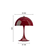 Louis Poulsen Lámpara de mesa portátil Panthella 250 burdeos - 5744173052 Louis Poulsen Lámpara de mesa portátil Panthella 250 burdeos - 5744173052