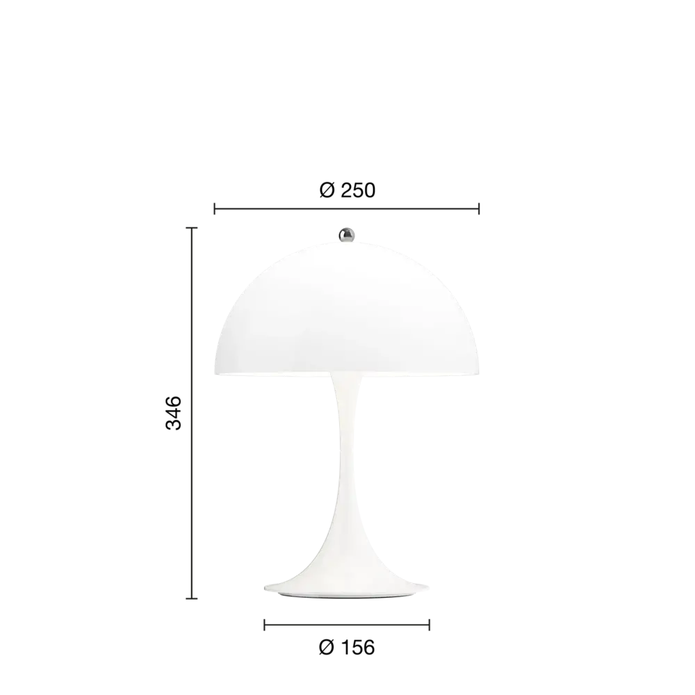 Louis Poulsen Lampe de table portable Panthella 250 blanc opale - 5744172943 Louis Poulsen Lampe de table portable Panthella 250 blanc opale - 5744172943