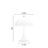 Louis Poulsen Lampada da tavolo portatile Panthella 250 bianco opalino - 5744172943 Louis Poulsen Lampada da tavolo portatile Panthella 250 bianco opalino - 5744172943