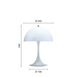 Louis Poulsen Panthella 250 tragbare Tischleuchte opal hellblau - 5744172972 Louis Poulsen Panthella 250 tragbare Tischleuchte opal hellblau - 5744172972