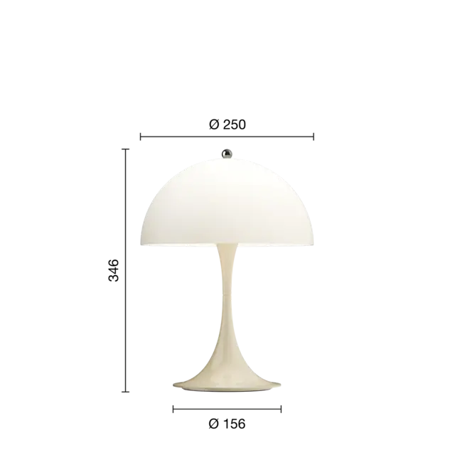 Louis Poulsen Lámpara de mesa portátil Panthella 250 beige ópalo - 5744172985 Louis Poulsen Lámpara de mesa portátil Panthella 250 beige ópalo - 5744172985