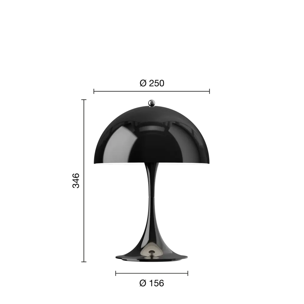 Louis Poulsen Lampe de table portable Panthella 250 noir opaque - 5744173007 Louis Poulsen Lampe de table portable Panthella 250 noir opaque - 5744173007