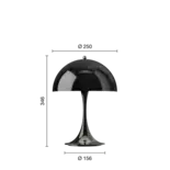 Louis Poulsen Panthella 250 tragbare Tischleuchte mattschwarz - 5744173007