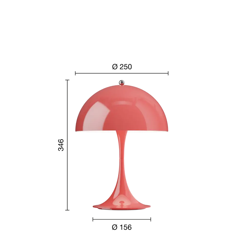 Louis Poulsen Lampada da tavolo portatile Panthella 250 corallo opaco - 5744173023 Louis Poulsen Lampada da tavolo portatile Panthella 250 corallo opaco - 5744173023