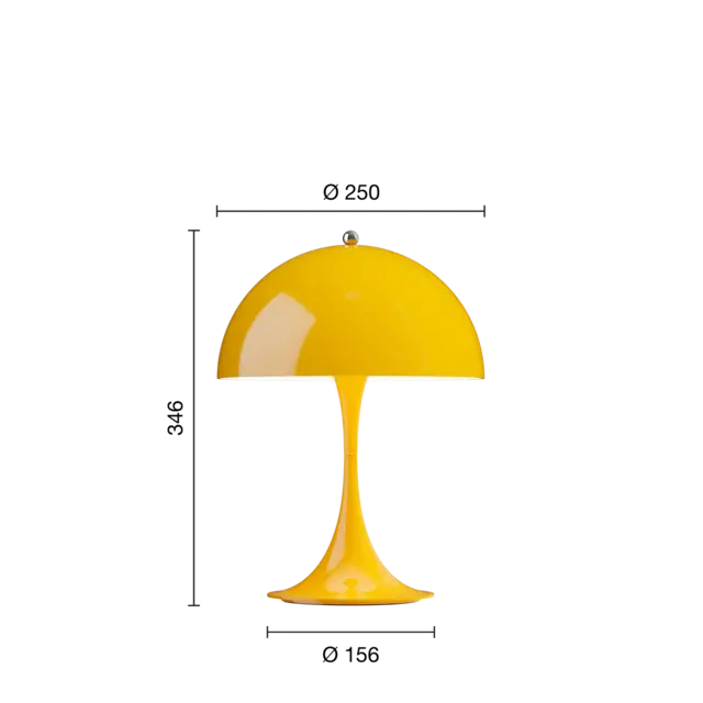 Louis Poulsen Lámpara de mesa portátil Panthella 250 amarillo opaco - 5744173036 Louis Poulsen Lámpara de mesa portátil Panthella 250 amarillo opaco - 5744173036