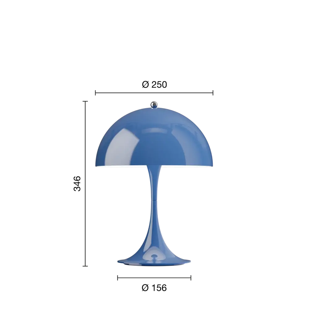 Louis Poulsen Panthella 250 bærbar bordlampe uigennemsigtig indigoblå - 5744173049
