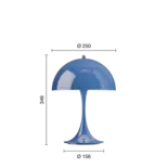 Louis Poulsen Tragbare Tischleuchte Panthella 250, opak indigoblau - 5744173049 Louis Poulsen Tragbare Tischleuchte Panthella 250, opak indigoblau - 5744173049