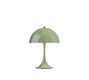 Louis Poulsen Lámpara de mesa portátil Panthella 250 verde musgo opaco