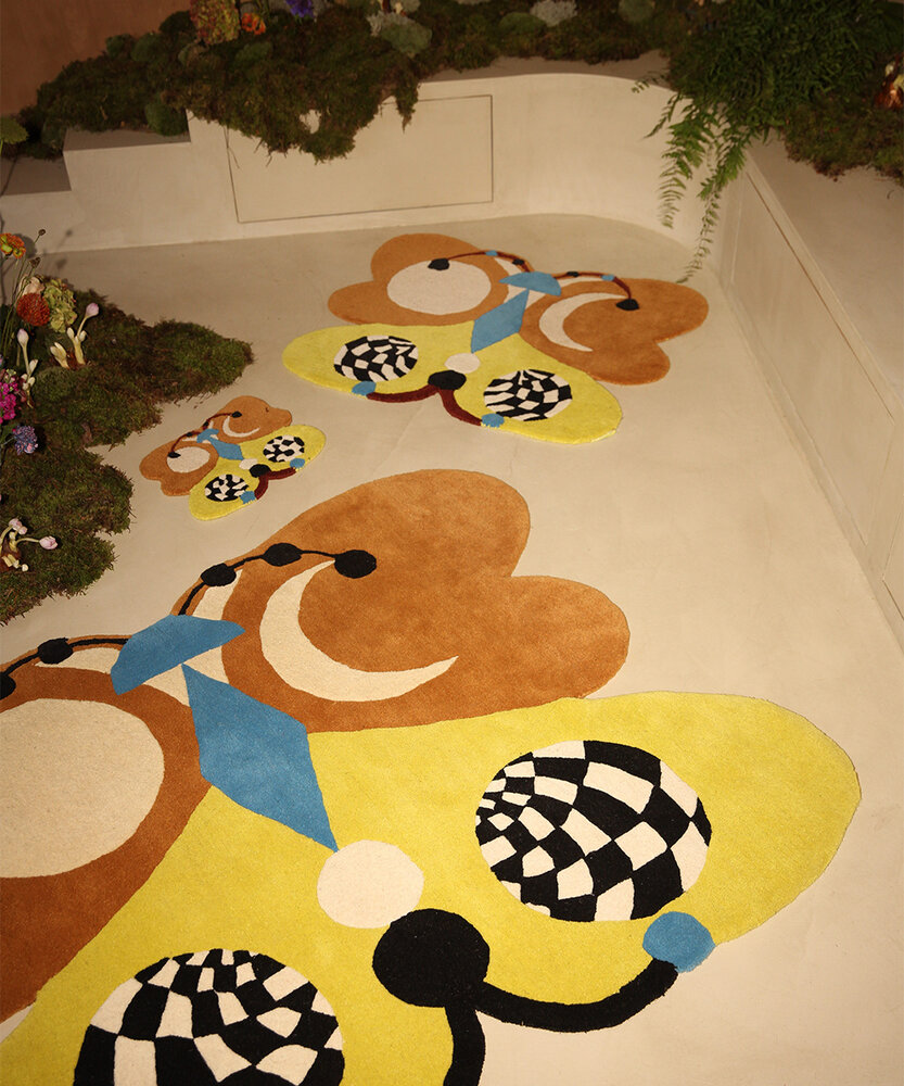 Doing Goods Tapis papillon Melody Moon citron L - 1.45.10.116.099.5 Doing Goods Tapis papillon Melody Moon citron L - 1.45.10.116.099.5