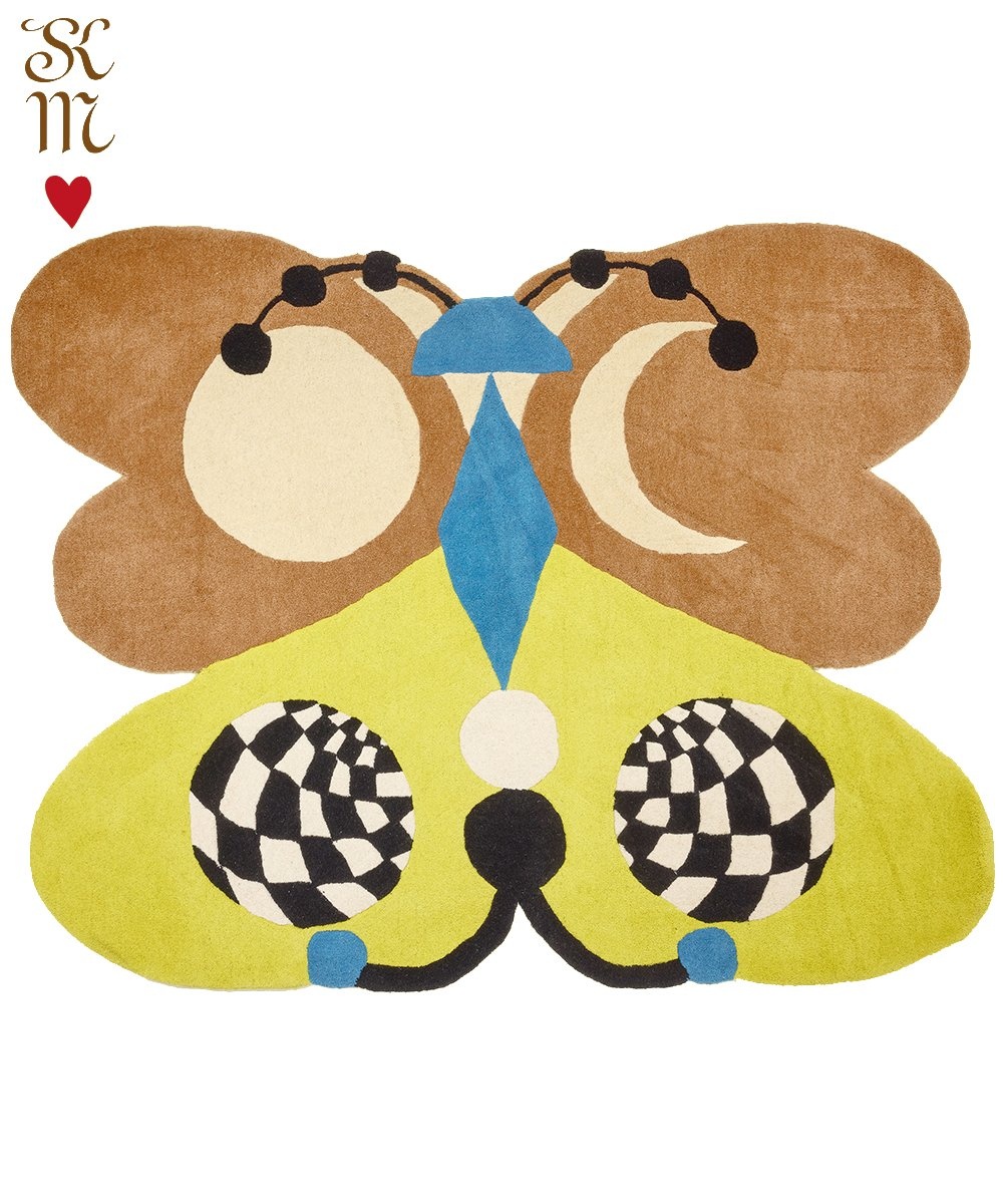 Doing Goods Melody Moon butterfly vloerkleed lemon XL - 1.45.10.117.099.6