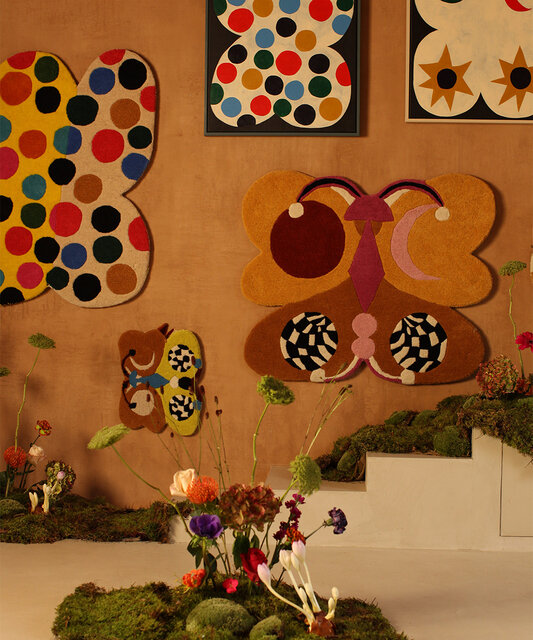 Doing Goods Melody Moon sommerfugletæppe okker L - 1.45.10.120.099.5 Doing Goods Melody Moon sommerfugletæppe okker L - 1.45.10.120.099.5