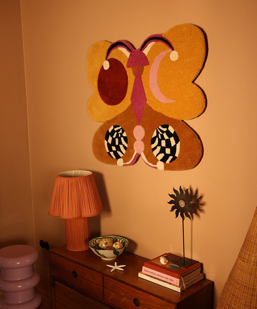 Doing Goods Melody Moon butterfly vloerkleed ocre L - 1.45.10.120.099.5