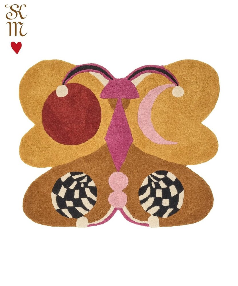 Doing Goods Melody Moon butterfly vloerkleed ocre L - 1.45.10.120.099.5