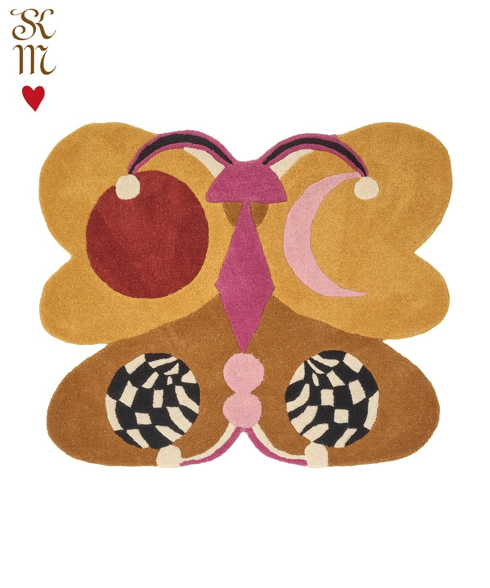 Doing Goods Melody Moon butterfly vloerkleed ocre L - 1.45.10.120.099.5