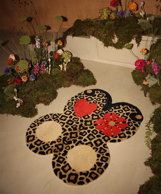 Doing Goods Loony leopard butterfly vloerkleed L - 1.45.10.125.099.5