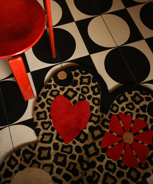 Doing Goods Loony leopard butterfly vloerkleed L - 1.45.10.125.099.5