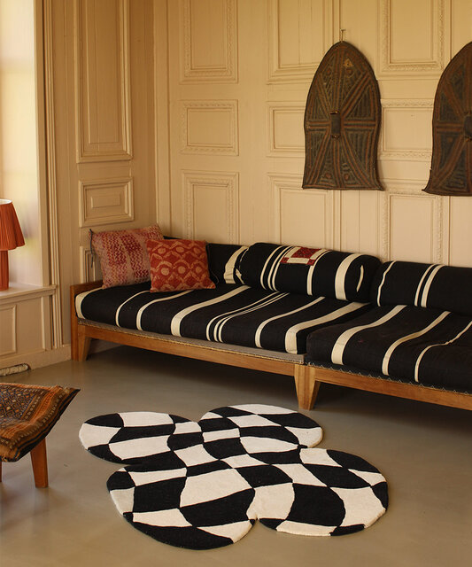 Doing Goods Cleo checkered butterfly vloerkleed XL - 1.45.10.132.099.5 Doing Goods Cleo checkered butterfly vloerkleed XL - 1.45.10.132.099.5