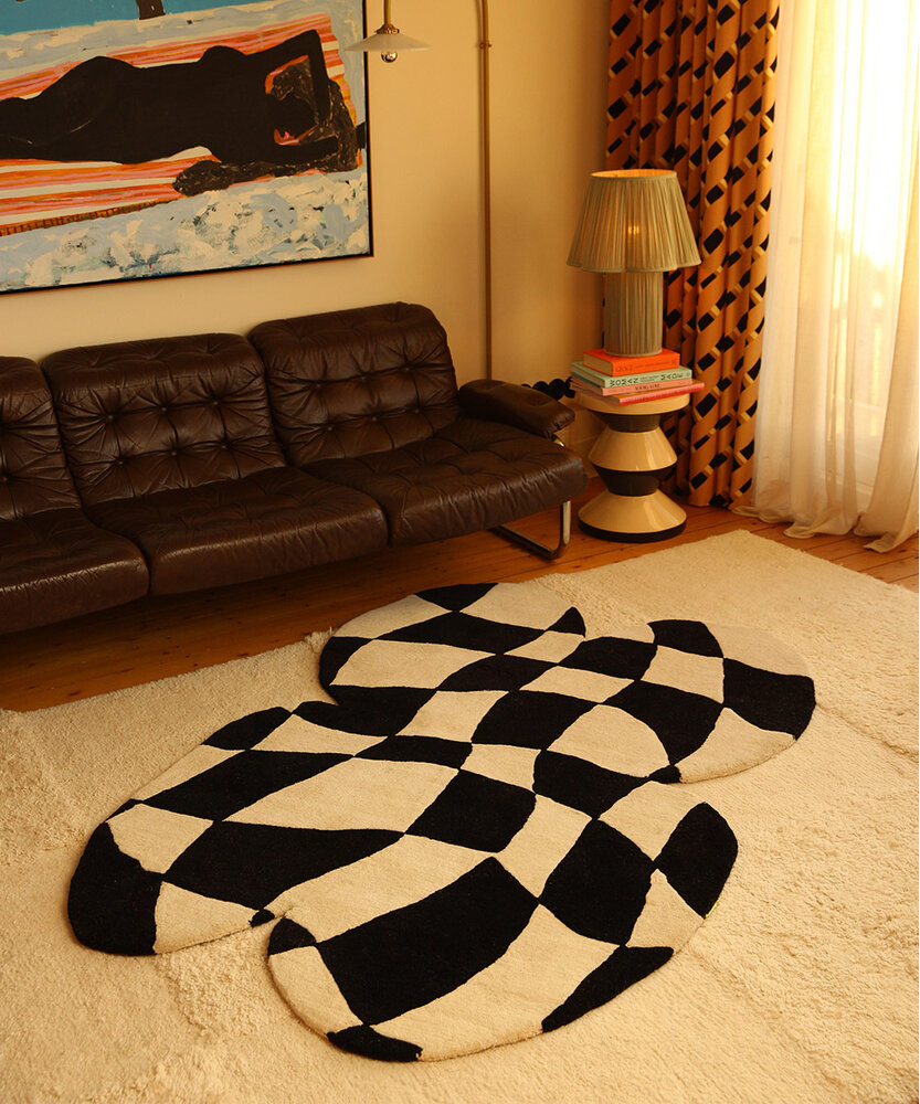 Doing Goods Cleo checkered butterfly vloerkleed XL - 1.45.10.132.099.5 Doing Goods Cleo checkered butterfly vloerkleed XL - 1.45.10.132.099.5