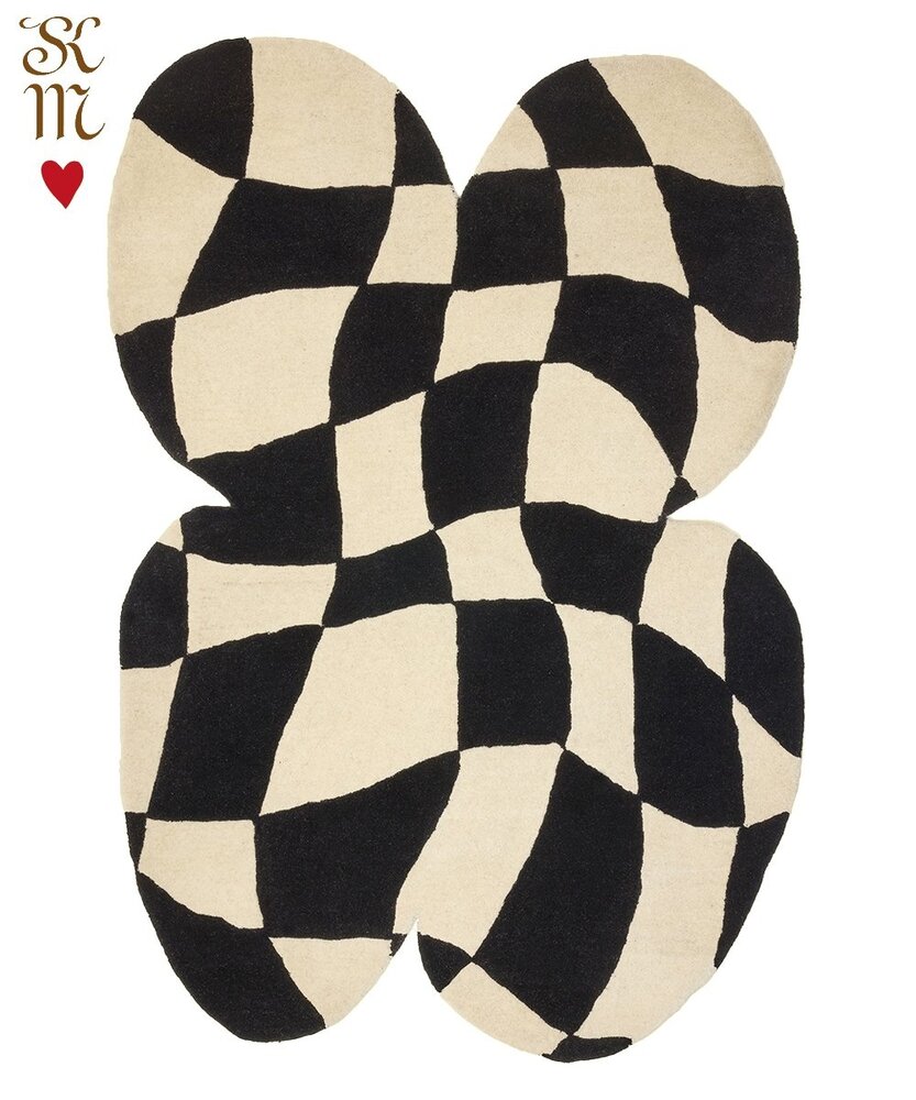 Doing Goods Cleo checkered butterfly vloerkleed XL - 1.45.10.132.099.5 Doing Goods Cleo checkered butterfly vloerkleed XL - 1.45.10.132.099.5