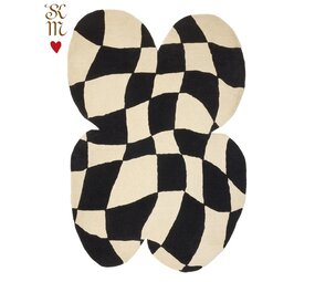 Doing Goods Cleo rutete sommerfuglteppe XL