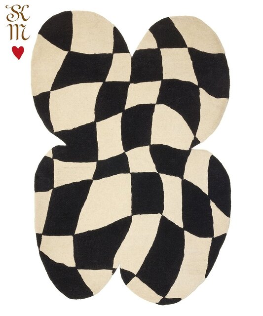 Doing Goods Cleo checkered butterfly vloerkleed XL - 1.45.10.132.099.5 Doing Goods Cleo checkered butterfly vloerkleed XL - 1.45.10.132.099.5