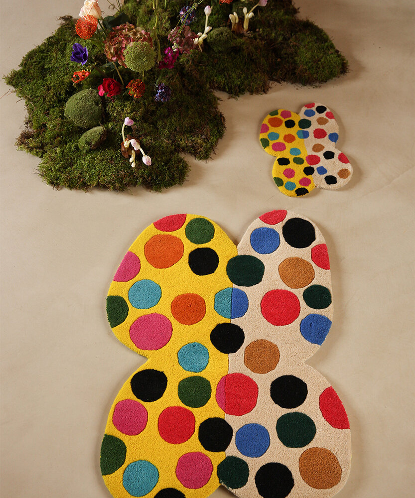 Doing Goods  Marley multi butterfly vloerkleed L - 1.45.10.136.099.5 Doing Goods  Marley multi butterfly vloerkleed L - 1.45.10.136.099.5