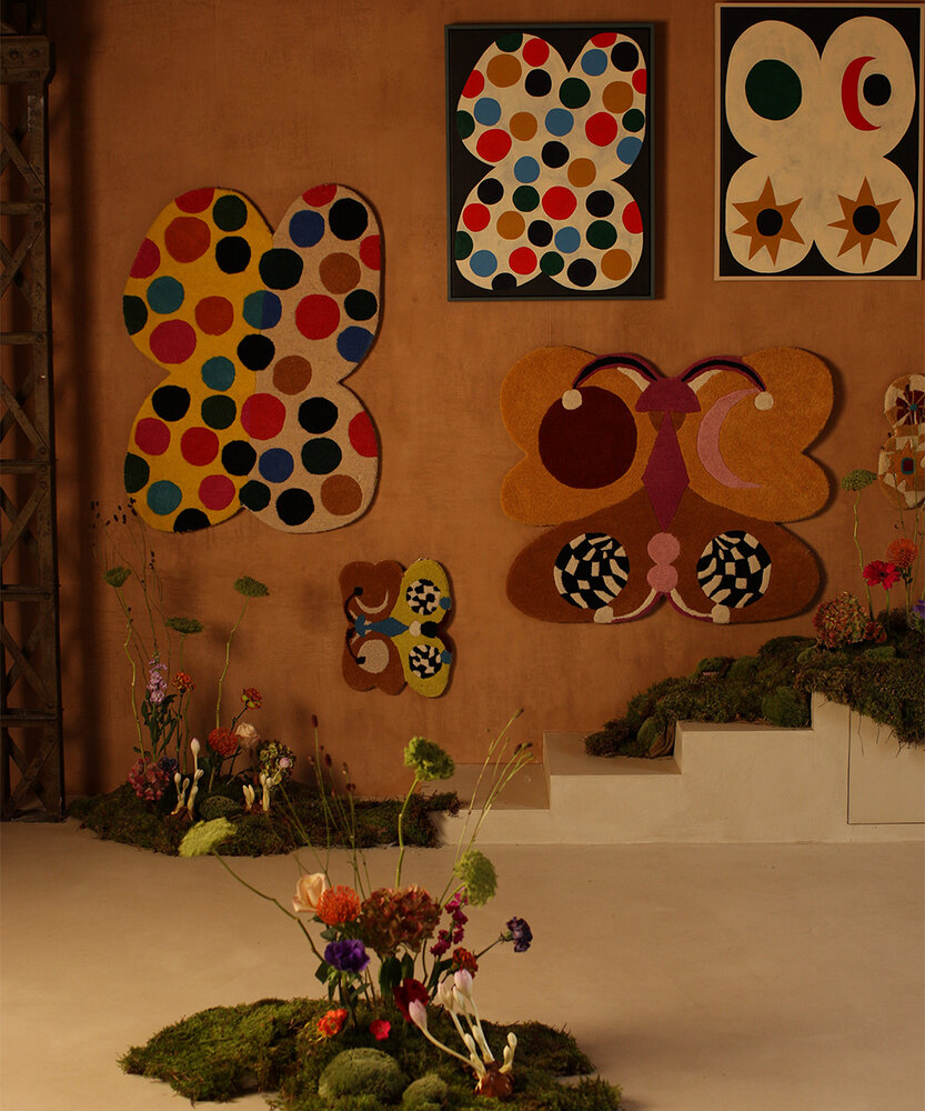 Doing Goods  Marley multi butterfly vloerkleed L - 1.45.10.136.099.5 Doing Goods  Marley multi butterfly vloerkleed L - 1.45.10.136.099.5