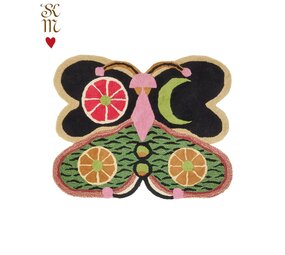 Doing Goods Alfombra Tip Top con diseño de tigre y mariposa L Doing Goods Alfombra Tip Top con diseño de tigre y mariposa L