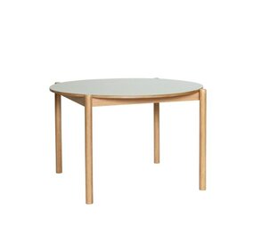 Hubsch Oblique tafel rond grijs