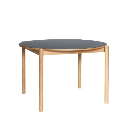 Hubsch Oblique tafel rond zwart - 882038