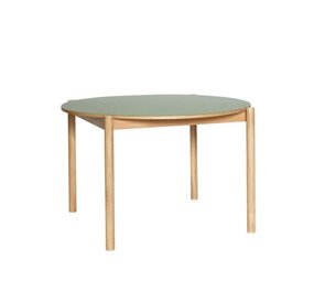 Hubsch Oblique table round olive