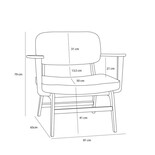 Hubsch Haze Loungesessel grau/natur - 021126