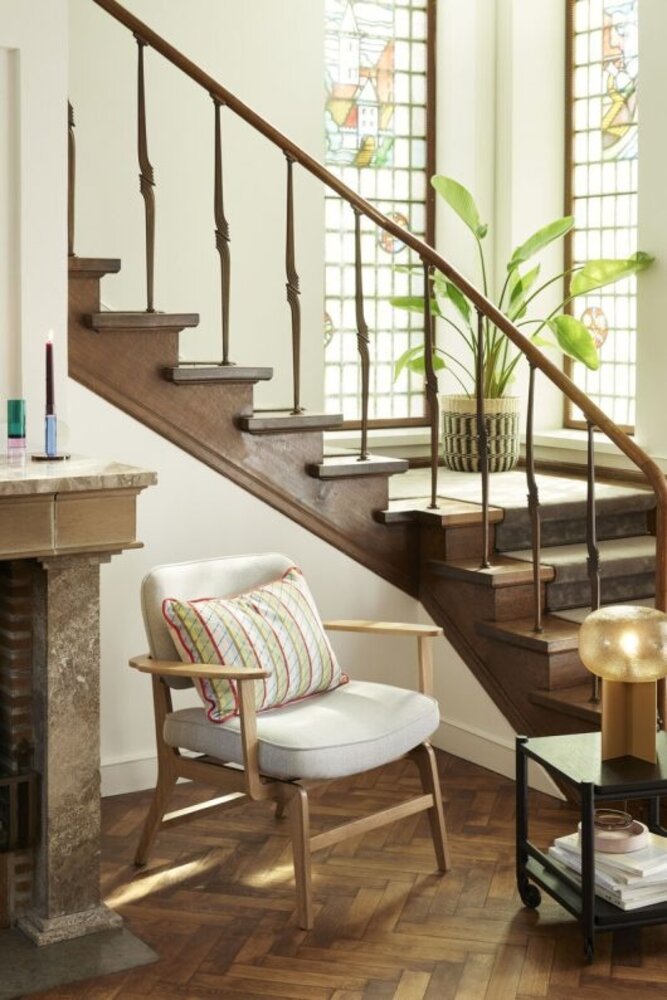 Hubsch Haze lenestol grå/naturfarget - 021126 Hubsch Haze lenestol grå/naturfarget - 021126