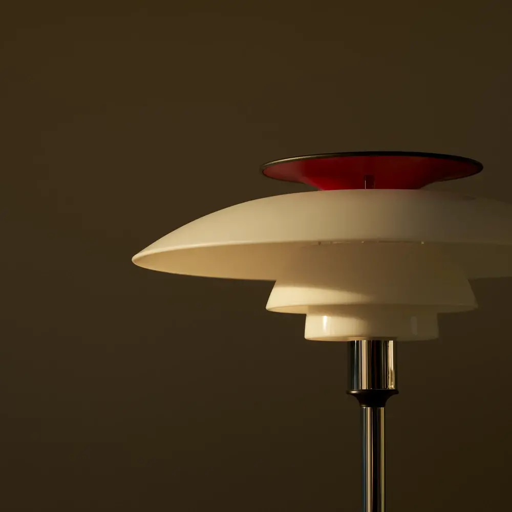 Louis Poulsen PH 80 portable table lamp opal white/high luster chrome plated - 5744172325 Louis Poulsen PH 80 portable table lamp opal white/high luster chrome plated - 5744172325