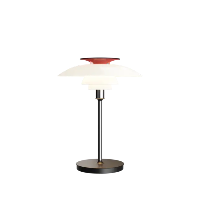 Louis Poulsen PH 80 portabel bordslampa opalvit/högglansförkromad - 5744172325