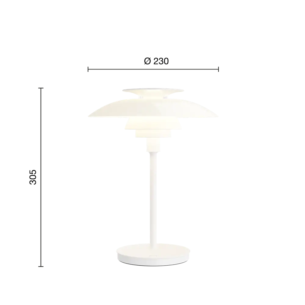 Louis Poulsen PH 80 portable table lamp opal white/white - 5744172338 Louis Poulsen PH 80 portable table lamp opal white/white - 5744172338