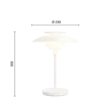 Louis Poulsen Lampada da tavolo portatile PH 80 bianco opale/bianco - 5744172338 Louis Poulsen Lampada da tavolo portatile PH 80 bianco opale/bianco - 5744172338