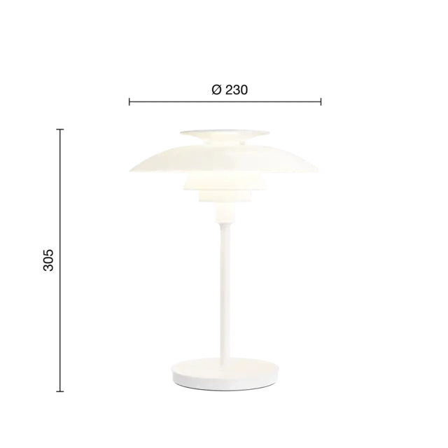 Louis Poulsen PH 80 portabel bordslampa opalvit/vit - 5744172338