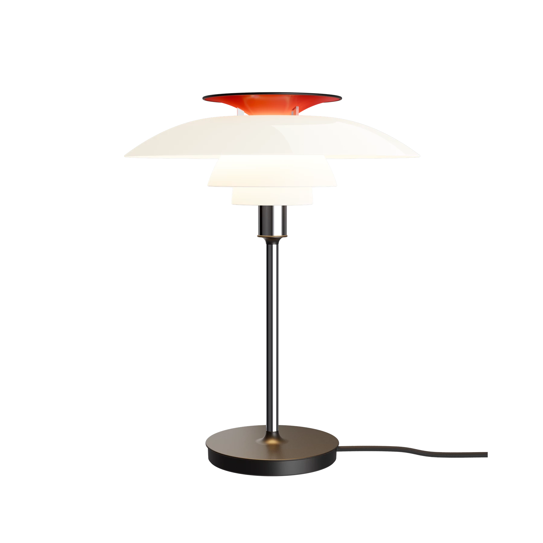 Louis Poulsen PH 80 tafellamp opal white/high lustre chrome plated - 5714693035786