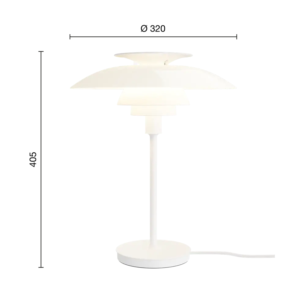 Louis Poulsen Lampe de table PH 80 blanc opale/blanc - 5744172257 Louis Poulsen Lampe de table PH 80 blanc opale/blanc - 5744172257