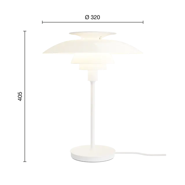 Louis Poulsen PH 80 bordslampa opalvit/vit - 5744172257